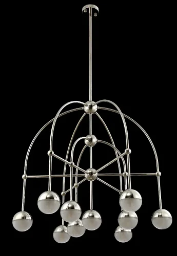 Люстра потолочная TRUENA SP-PL6+3+1 NICKEL Crystal Lux прозрачная на 10 ламп, основание никель в стиле современный арт-деко шар фото 3